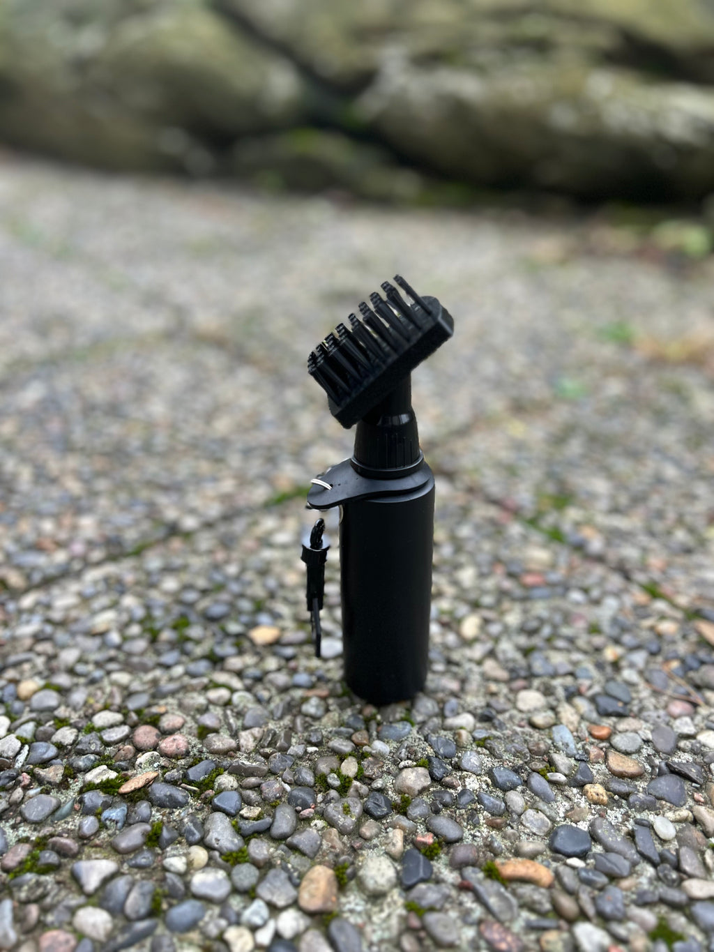 Portable Golf Club Groove Brush with Water Bottle - Black