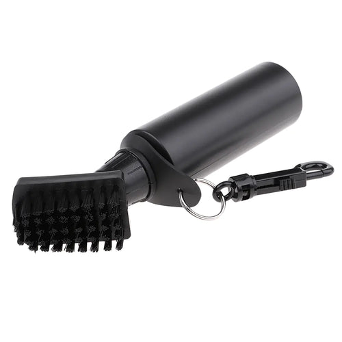 Portable Golf Club Groove Brush with Water Bottle - Black